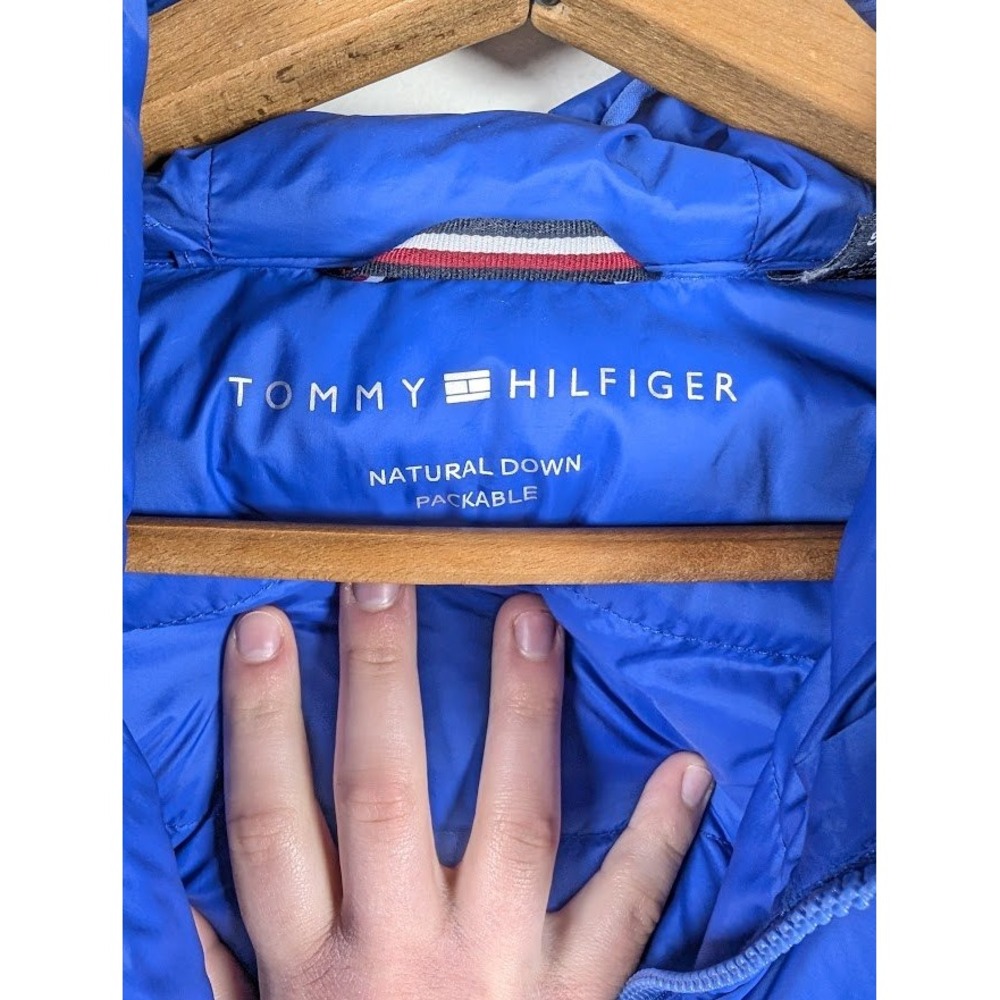 Tommy Hilfiger Duck Down Puffer Jacket Women's Size XL Packable Winter Hooded - Picture 9 of 11